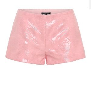 Pink Sequin Women's Shorts